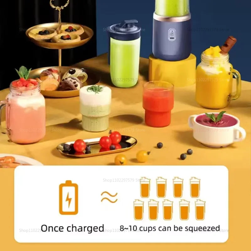 Presse-agrumes électrique Portable et Rechargeable, mélangeur de fruits à Double tasse, fabricant de Milkshake alimentaire Compact, Extraction de jus de Smoothie