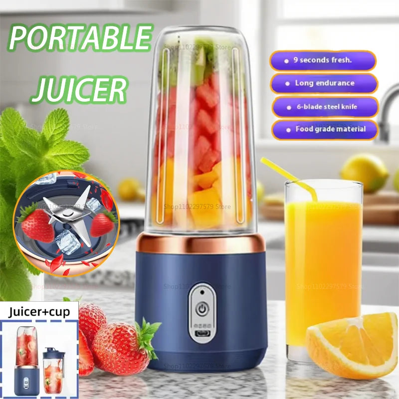 Presse-agrumes électrique Portable et Rechargeable, mélangeur de fruits à Double tasse, fabricant de Milkshake alimentaire Compact, Extraction de jus de Smoothie